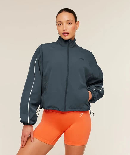 Женская куртка Gymshark To From Zip Through, темно-синий/молочно-белый