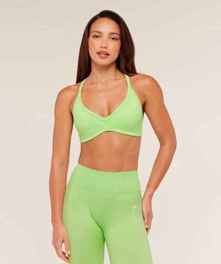 Женский спортивный топ Gymshark Adapt, зелёный/жёлтый