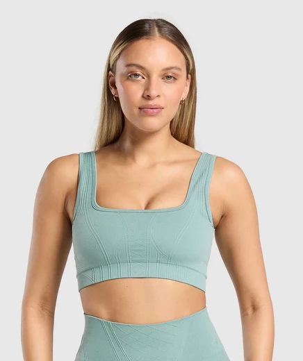 Женский спортивный бюстгальтер Gymshark Corset, голубой