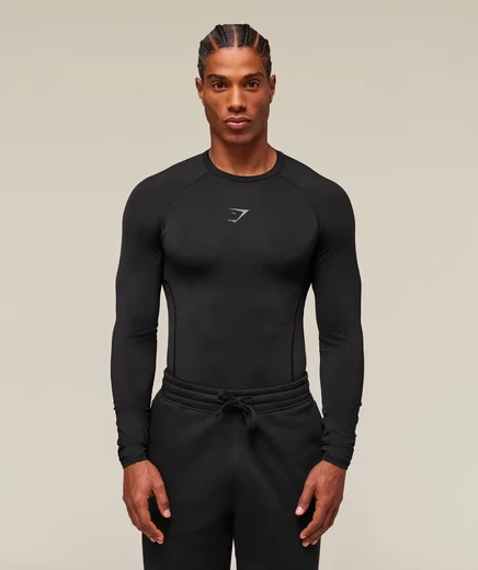 Мужской компрессионный лонгслив Gymshark Element Baselayer, черный