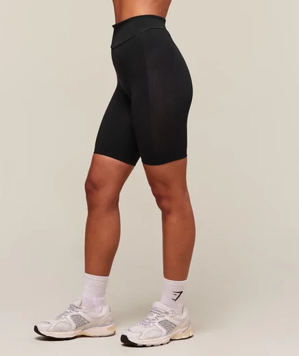 Женские велошорты Gymshark Everywear Warp Knit, черные