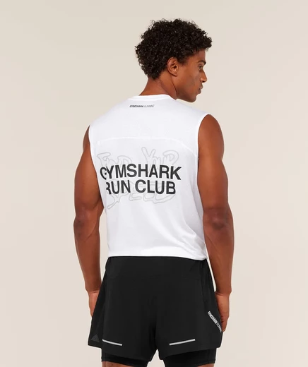 Мужская майка Gymshark Find Your Speed Tank, белая
