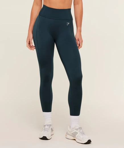 Женские леггинсы Gymshark Legacy, темно-петроловые