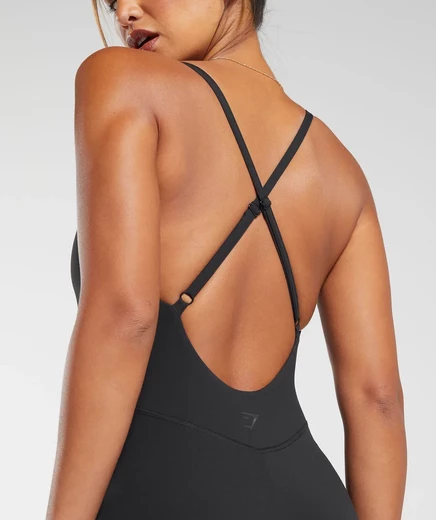 Женский комбинезон Gymshark Strappy All In One, черный