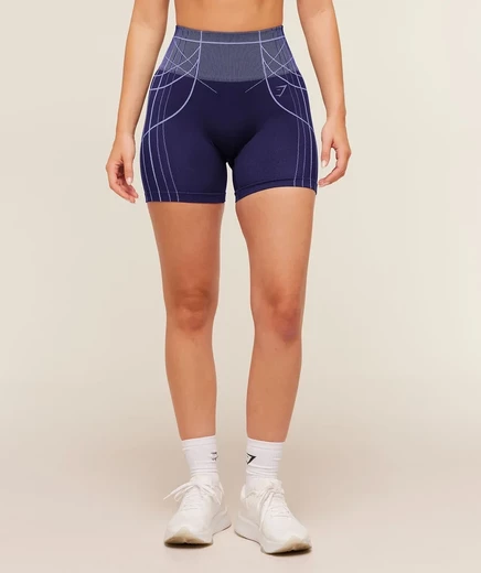 Женские бесшовные шорты Gymshark Apex, индиго