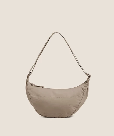 Сумка через плечо Gymshark Pleat Crossbody, серо-коричневая