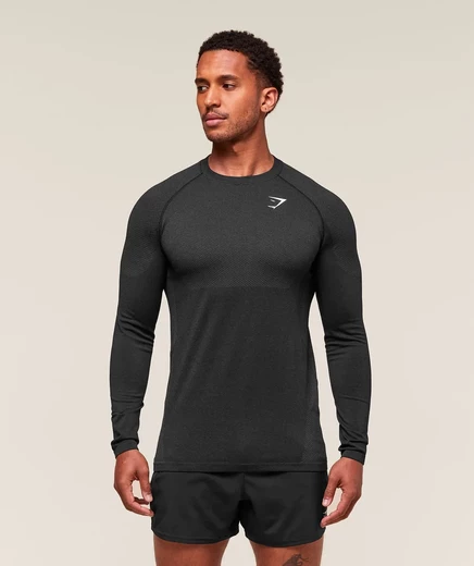 Мужской лонгслив Gymshark Vital, черно-серый