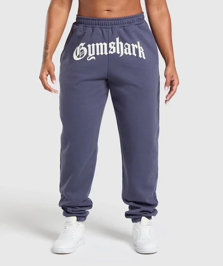 Женские джоггеры Gymshark Strength Department с графическим принтом, фиолетовые