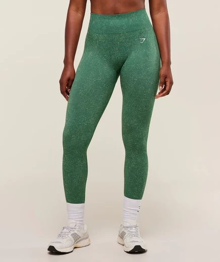 БЕСШОВНЫЕ ЛЕГГИНСЫ Gymshark ADAPT FLECK lift green/глинисто-зеленый