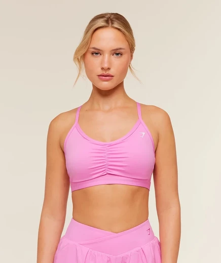 Женский спортивный топ Gymshark Ruched, розовый