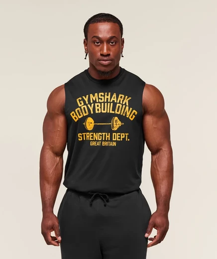Мужская майка Gymshark Olympic Bar Tank, черная