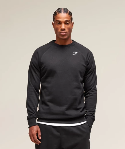 Мужская толстовка Gymshark Crest, черная