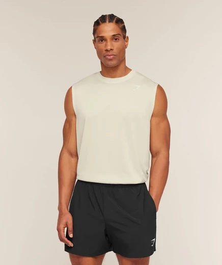 Мужская майка Gymshark Washed Pastels, молочно-белая