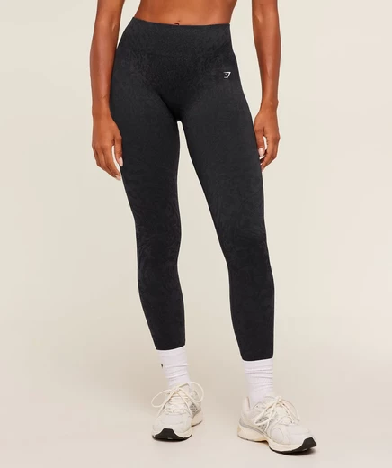 Женские леггинсы Gymshark Adapt Animal, черные/асфальтово-серые