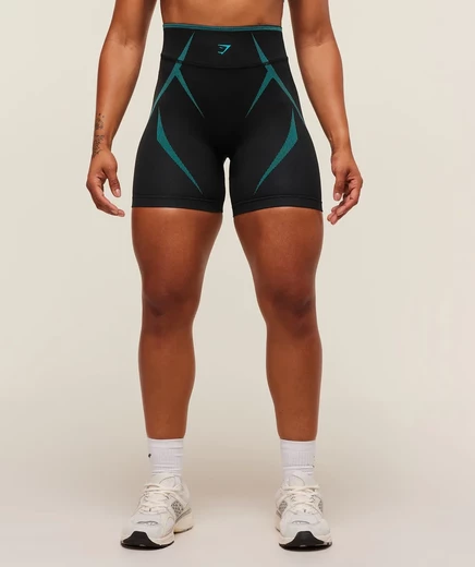Женские шорты Gymshark Apex Lift Seamless, черно-синие