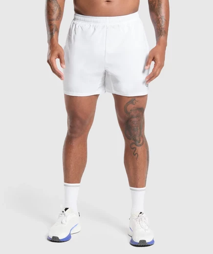 Мужские шорты Gymshark Arrival 5″, белые