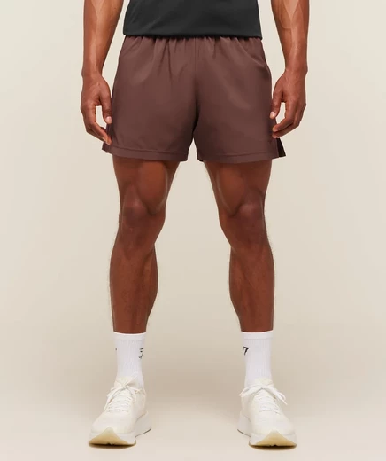 Мужские шорты Gymshark Sport 5″, коричневые/фиолетовые