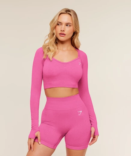 Женский укороченный топ Gymshark Vital Sweetheart, розовый