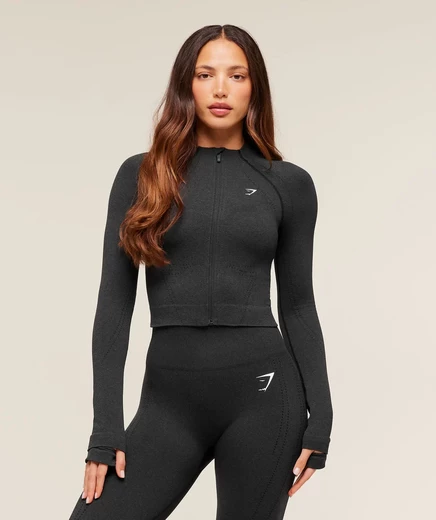 Женская куртка Gymshark Vital Warm, черный меланж