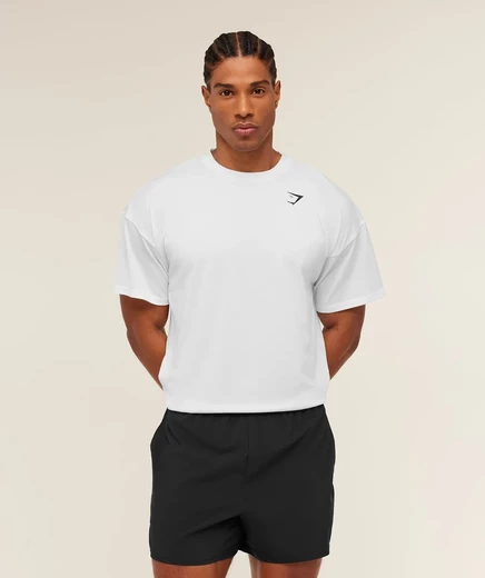Мужская футболка Gymshark Arrival Oversized, белая