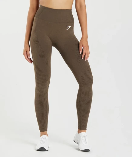 Женские леггинсы Gymshark Vital, коричневый меланж