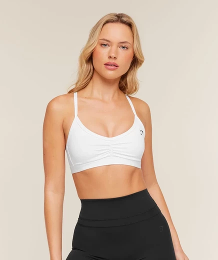 Женский спортивный топ Gymshark Ruched, белый