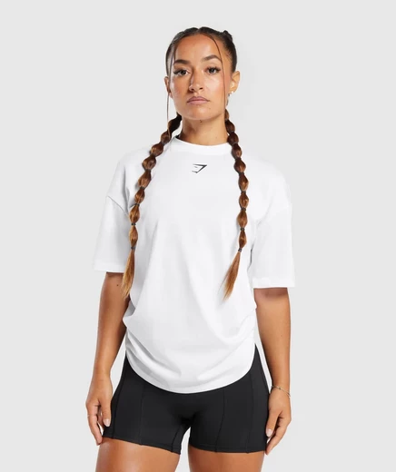 Футболка оверсайз Gymshark Power white