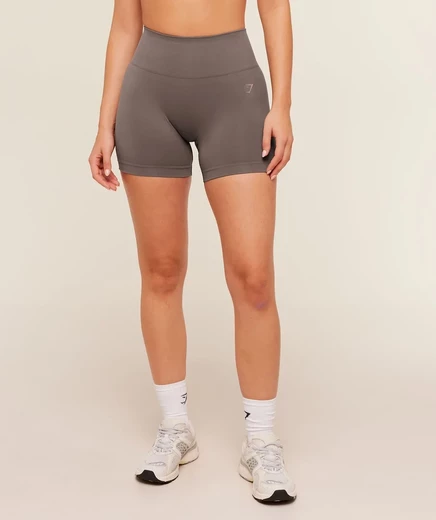 Женские бесшовные шорты Gymshark Soft Sculpt, коричневые