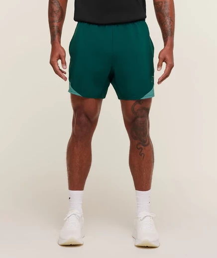 Мужские шорты Gymshark Arrival Block 6″, темно-бирюзовые