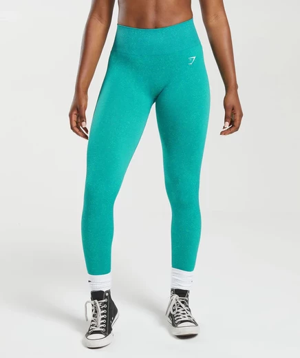 БЕСШОВНЫЕ ЛЕГГИНСЫ Gymshark ADAPT FLECK ЦВЕТА драгоценного камня зеленого цвета