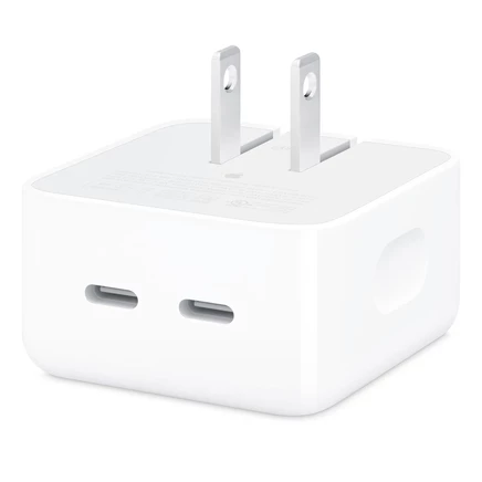Компактный адаптер питания Apple с двумя портами USB-C мощностью 35 Вт