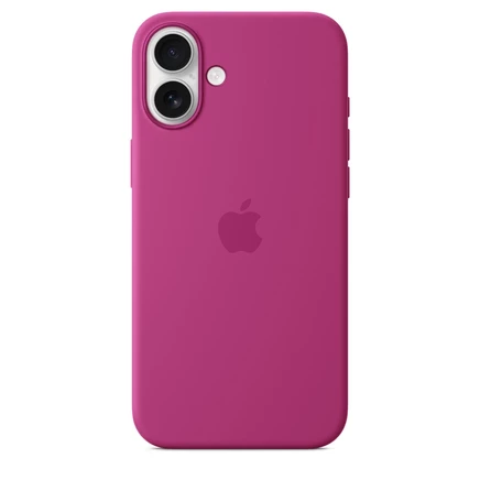 Силиконовый чехол для iPhone 16 с MagSafe fuchsia