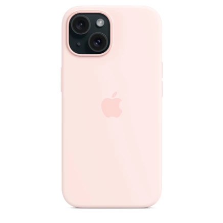 Силиконовый чехол для Apple iPhone 15 Plus с MagSafe light pink
