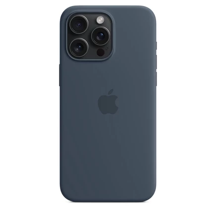 Силиконовый чехол Apple iPhone 15 Pro Max с MagSafe storm blue