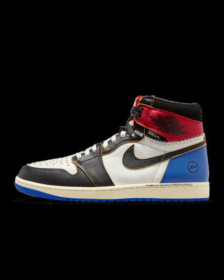 Кроссовки Air Jordan 1 x Union x Fragment Black and Varsity Red