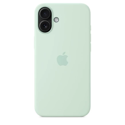 Силиконовый чехол для iPhone 16 с MagSafe aquamarine