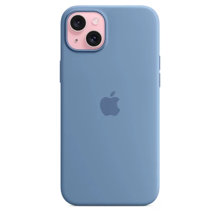 Силиконовый чехол для Apple iPhone 15 Plus с MagSafe winter blue