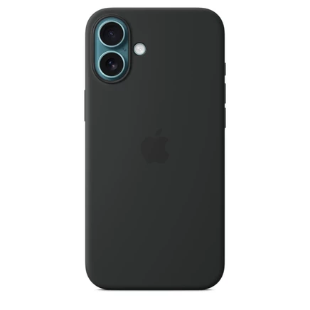Силиконовый чехол для iPhone 16 с MagSafe black