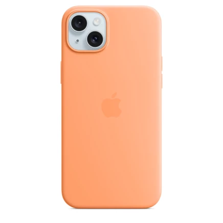 Силиконовый чехол для Apple iPhone 15 Plus с MagSafe orange sorbet