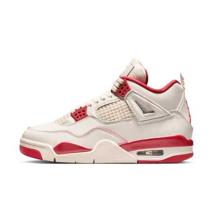 Кроссовки женские Air Jordan 4 Pale Ivory and Tough Red