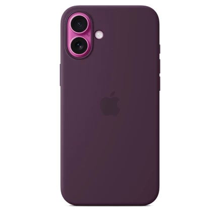 Силиконовый чехол для iPhone 16 с MagSafe plum