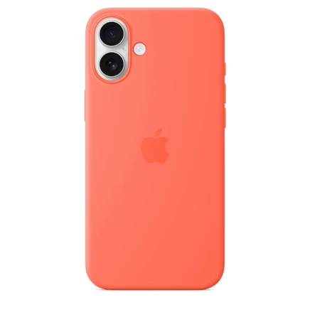 Силиконовый чехол для iPhone 16 с MagSafe tangerine