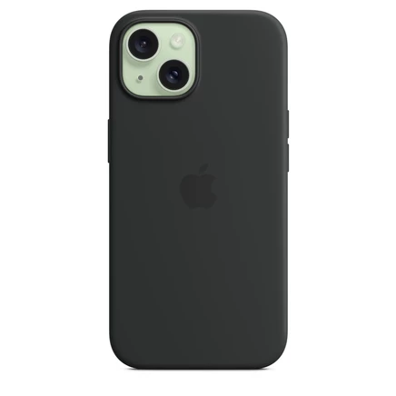 Силиконовый чехол Apple iPhone 15 с MagSafe black