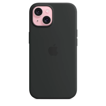Силиконовый чехол для Apple iPhone 15 Plus с MagSafe black