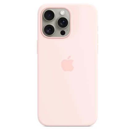 Силиконовый чехол Apple iPhone 15 Pro Max с MagSafe light pink