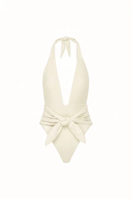 Купальник Montce Cream Silkie Tropez Tie-Up One-Piece