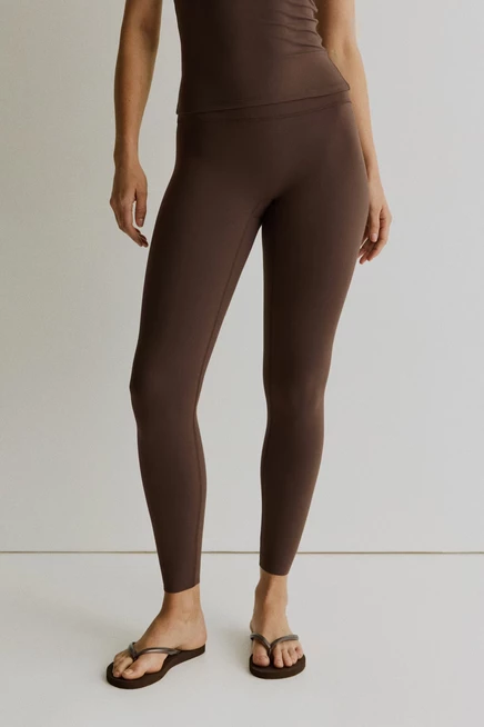 Женские легинсы H&M SoftMove™, шоколадно-кофейные