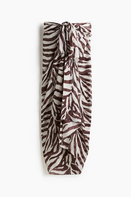 Sarong white/zebra print