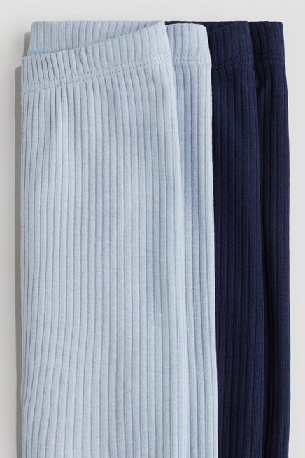 Детские леггинсы H&M, 2 шт., светло- и тёмно-синие