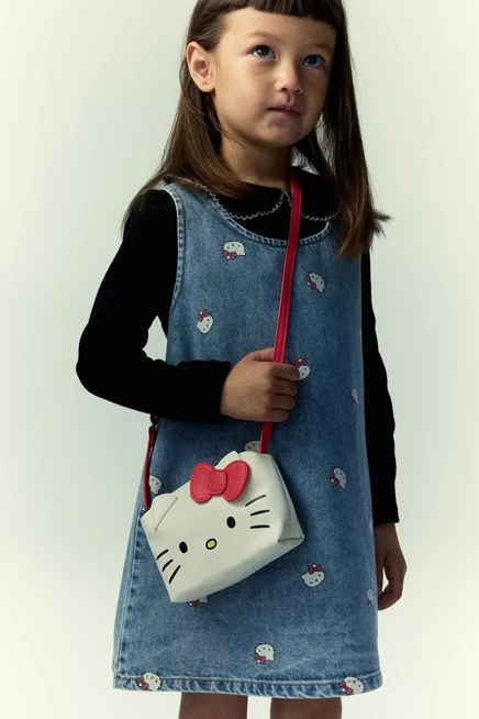 Сумка через плечо H&M с аппликацией, белая Hello Kitty